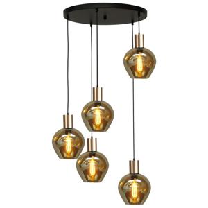 Masterlight Hanglamp 5-lichts Bounty zwart met goud 2472-05-02-50-5-3