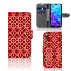 Huawei Y5 (2019) Telefoon Hoesje Batik Rood