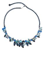 Susan Caplan Vintage collier Weiss serti de cristaux (années 1950) - Bleu