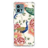 Case Anti-shock voor Motorola Moto G72 Pink Peacock