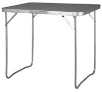 Eurotrail campingtafel Monaco M 80 x 70 cm staal/hout grijs
