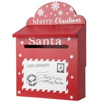 Brievenbus/mailbox - van de kerstman - rood - 30 x 20 x 9,5 cm - Merry Christmas - thumbnail