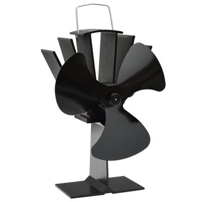 Kachelventilator met 3 vinnen zwart Kachelventilator met 3 vinnen zwart