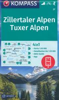 Wandelkaart 37 Zillertaler Alpen - Tuxer Alpen | Kompass