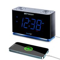 Emerson Radio CKS1507 wekker digitaal alarm klok zwart, zilver