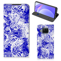 Mobiel BookCase Xiaomi Mi 10T Lite Angel Skull Blauw - thumbnail