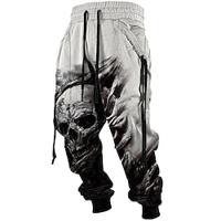 Doodskoppen Casual Donkere Voor heren Joggingbroeken Jogger Broeken Zak Medium Taille Trekkoord elastische taille Buiten Straat Dagelijks gebruik Lente Herfst Winter 3D-afdrukken Normale pasvorm Lightinthebox