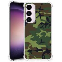 Samsung Galaxy S24 Plus Doorzichtige Silicone Hoesje Army Dark - thumbnail