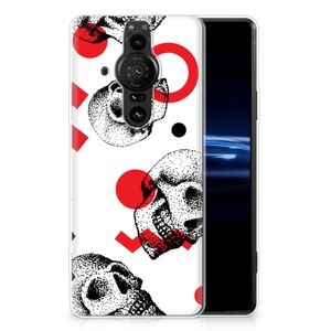 Silicone Back Case Sony Xperia Pro-I Skull Red