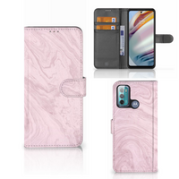 Motorola Moto G60 Bookcase Marble Pink - Origineel Cadeau Vriendin