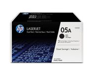 HP 05A originele zwarte LaserJet tonercartridge, 2-pack - thumbnail