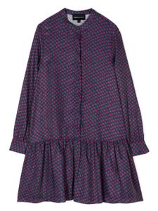 Emporio Armani Kids robe volantée à pois - Violet