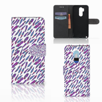 LG G7 Thinq Telefoon Hoesje Feathers Color