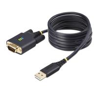 StarTech.com 2m USB naar Serieel Adapter/Converter Kabel, COM Retention, FTDI, DB9 RS232, Verwisselbare DB9 Schroeven/Moeren