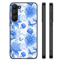 Bloemen Hoesje voor Samsung Galaxy S23 Plus Flowers Blue