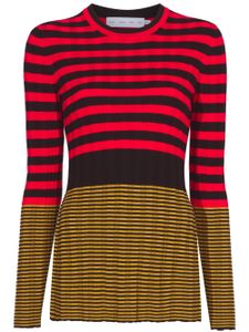 Proenza Schouler White Label pull rayé Slinky à manches longues - Rouge