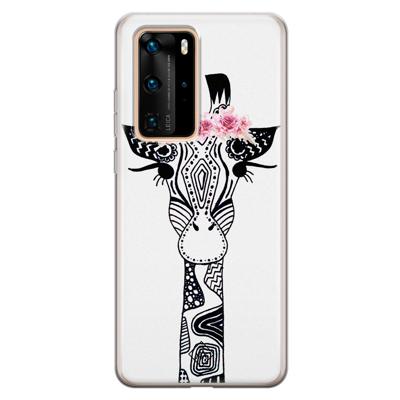 Huawei P40 Pro siliconen telefoonhoesje - Giraffe
