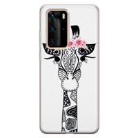 Huawei P40 Pro siliconen telefoonhoesje - Giraffe