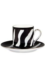 Dolce & Gabbana lot de soucoupes expresso à motif zébré - Noir