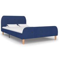 vidaXL Bedframe stof blauw 120x200 cm