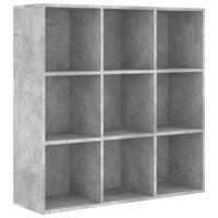 vidaXL Boekenkast 98x30x98 cm spaanplaat betongrijs