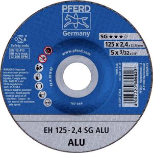 PFERD EH 125-2,4 SG ALU 61320822 Doorslijpschijf gebogen 125 mm 25 stuk(s) Aluminium, Non-ferrometaal