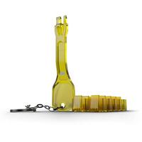 LINDY RJ-45 poortsloten met sleutel, 10 stuks 10 Pack with Key geel