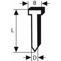 Nagel met verzonken kop SK64 35G, 1,6 mm, 35 mm, verzinkt 2500 stuk(s) Bosch Accessories 2608200502 Afm. (l x b) 35 mm x 1.6 mm