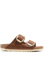 Birkenstock sandales en cuir à double brides - Marron - thumbnail