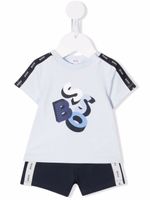 BOSS Kidswear pyjama à bande logo - Bleu