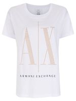 Armani Exchange t-shirt à logo brodé de sequins - Blanc - thumbnail