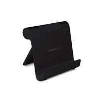 TERRATEC iTab S Zwart, Smartphone & Tablet Multihoekstandaard van aluminium, voor iPhone, iPad, Samsung Galaxy, Google Nexus en andere, instelbare kijkhoek