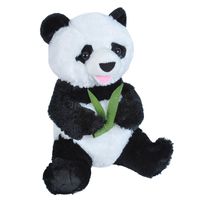 Beren speelgoed artikelen panda knuffelbeest zwart/wit 25 cm - thumbnail