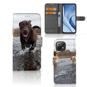 Xiaomi 11 Lite 5G NE | Mi 11 Lite Telefoonhoesje met Pasjes Honden Labrador