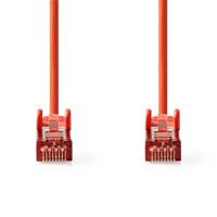 Nedis CAT6-netwerkkabel - RJ45-stekker - RJ45 stekker - S/FTP - 3,00 m - rond - LSZH - rood - label