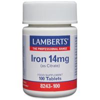 Lamberts Hierro Citrato 14 Mg 100 Tabs