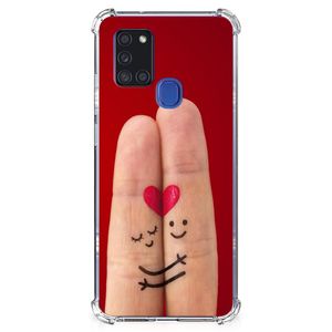 Samsung Galaxy A21s Anti Shock Bumper Case Liefde - Origineel Romantisch Cadeau