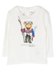 Ralph Lauren Kids t-shirt Polo Bear à manches longues - Blanc