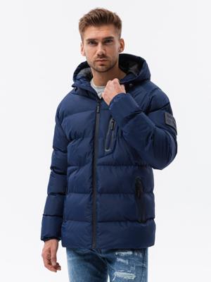 Heren winterjas C502 - donkerblauw, maat M