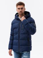 Heren winterjas C502 - donkerblauw, maat M