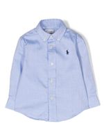 Ralph Lauren Kids chemise boutonnée à logo brodé - Bleu - thumbnail