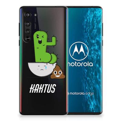 Motorola Edge Telefoonhoesje met Naam Cactus Poo