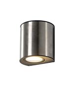 LUTEC Led-buitenwandlamp ILUMI, moernes downlight in roestvrijstalen look, robuuste materialen, energiebesparende LED-technologie, 8,5 x 9 x 9 cm