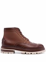 Santoni bottines Breakout façon richelieus - Marron