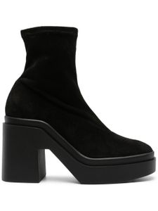 Clergerie bottines Nina 100 mm en daim - Noir