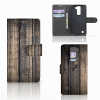 LG K8 Book Style Case Steigerhout