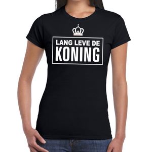 Lang leve de Koning tekst shirt zwart dames 2XL  -