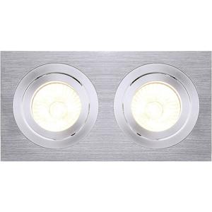 SLV 111362 New Tria II Inbouwring Halogeen GU10 100 W Aluminium (geborsteld)