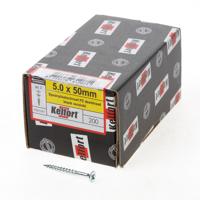 Kelfort Spaanplaatschroef platverzonken kop verzinkt pozidriv deeldraad 5.0 x 50mm