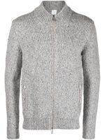 Eleventy cardigan nervurée à fermeture zippée - Gris